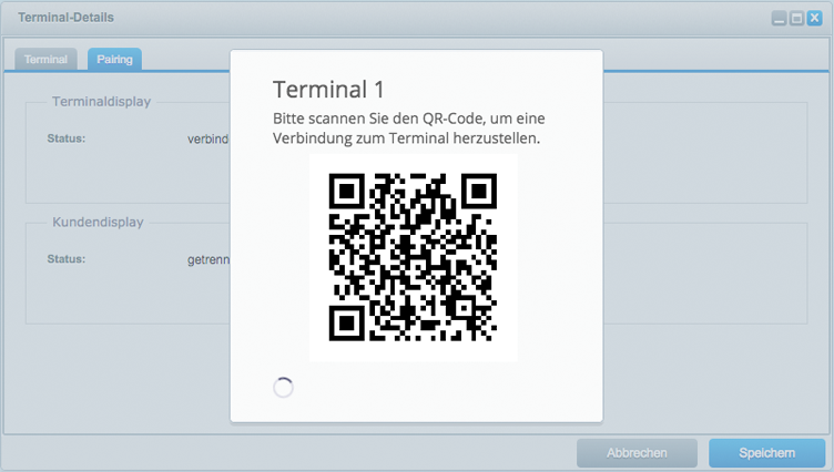 QR-Code zum Verbinden der Displays