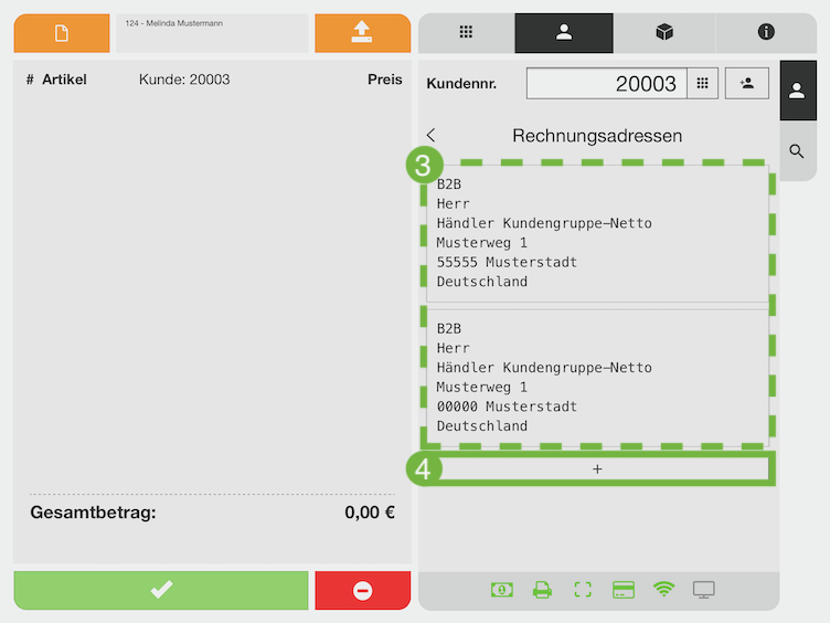 Adressauswahl